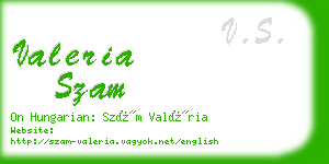 valeria szam business card